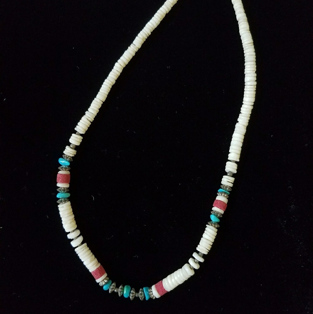 Vintage Native American shell necklace.